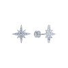 Серебряные серьги-пусеты с фианитами в форме звезды Isida