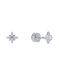 Миниатюрные серьги-пусеты из серебра в форме звезды Isida