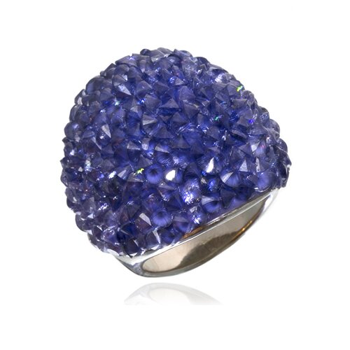 Крупное фиолетовое кольцо с кристаллами Swarovski® Miestilo