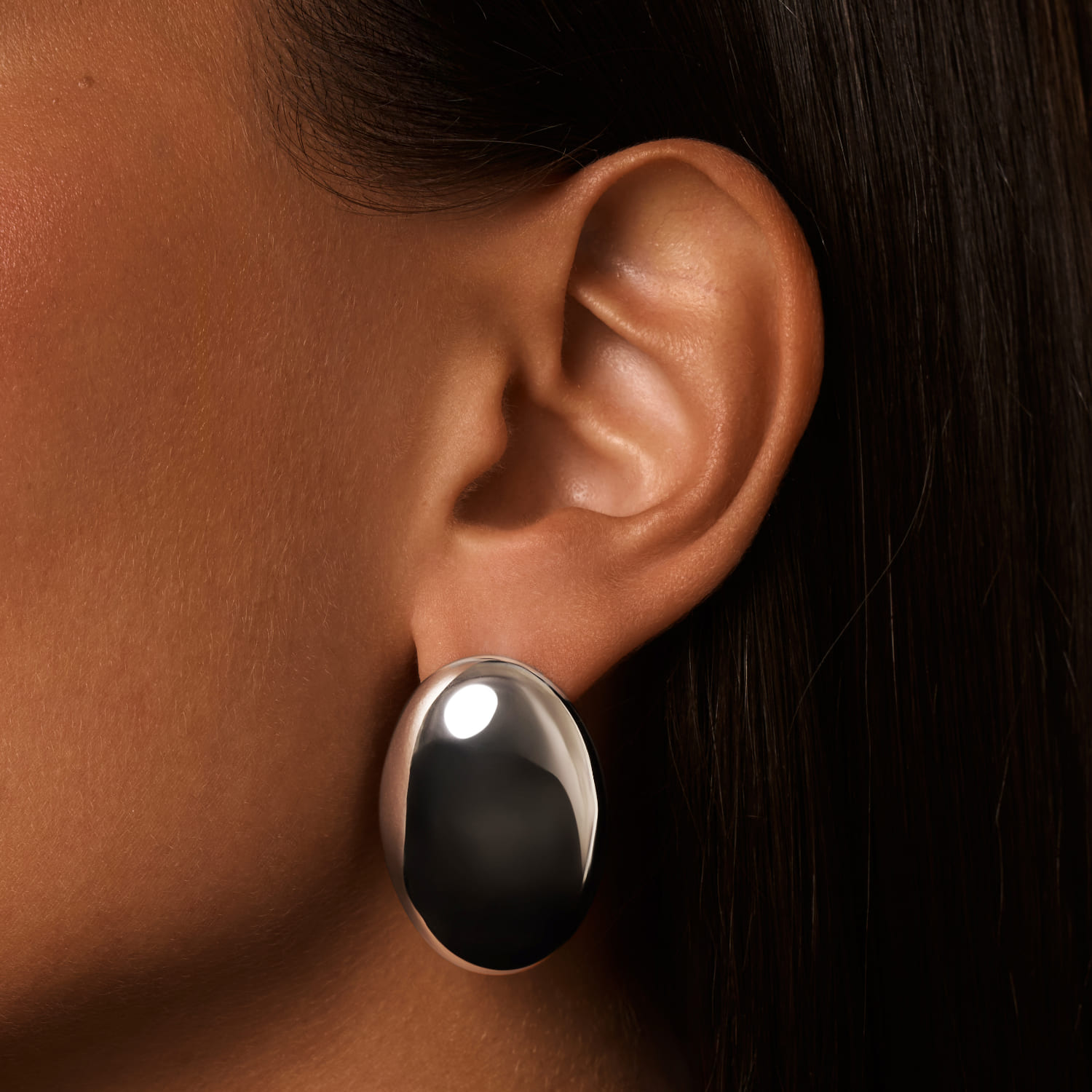 

Овальные серьги PENELOPE из серебра MIE