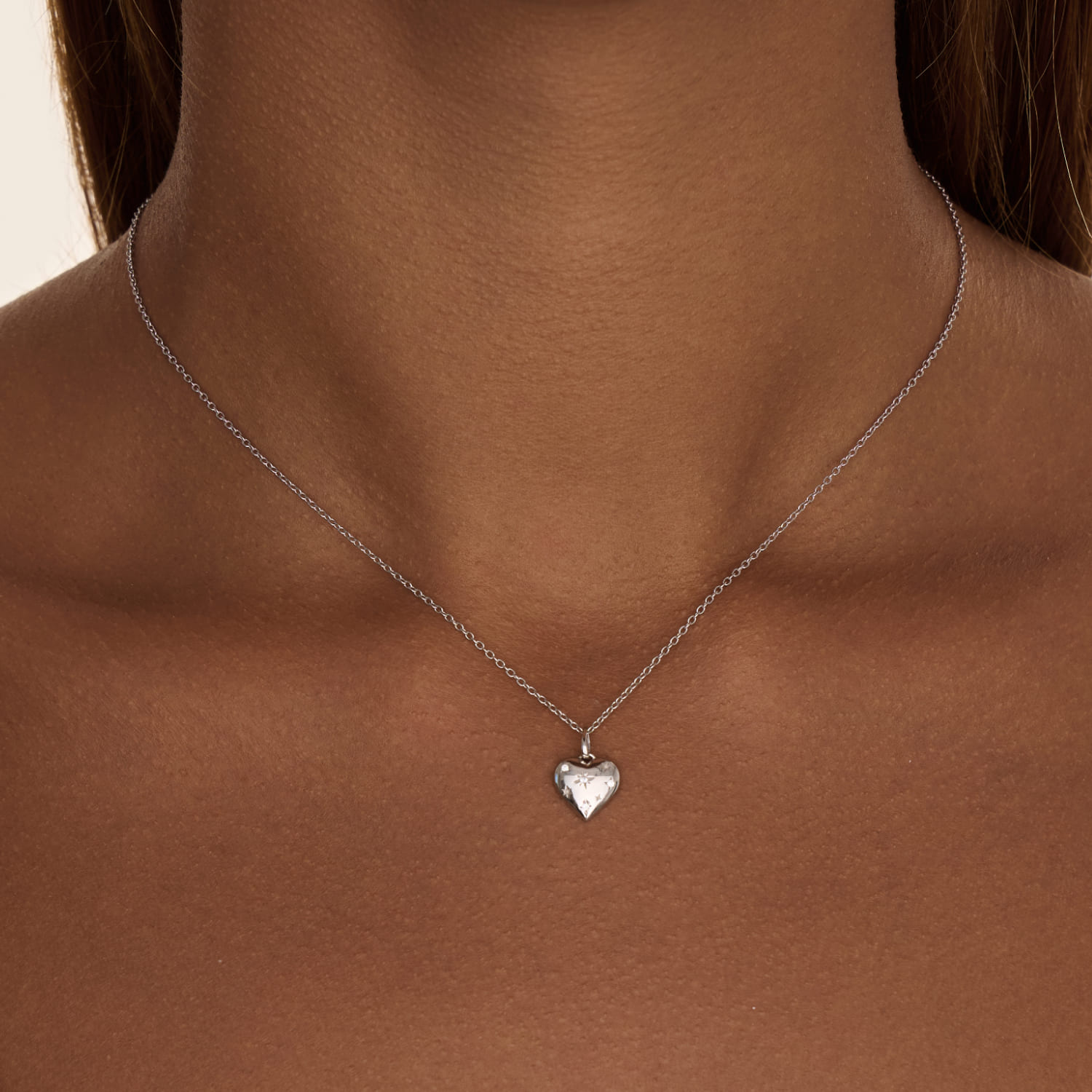 Серебряная подвеска сердце с фианитами MIESTILO MIE