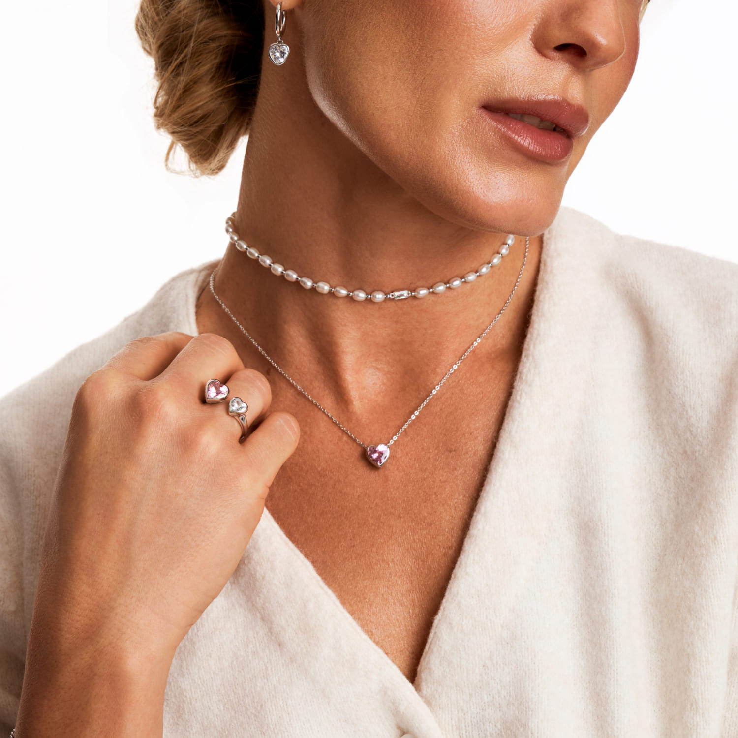 Արծաթե վզնոց SWEETHEART՝ MIE սրտով