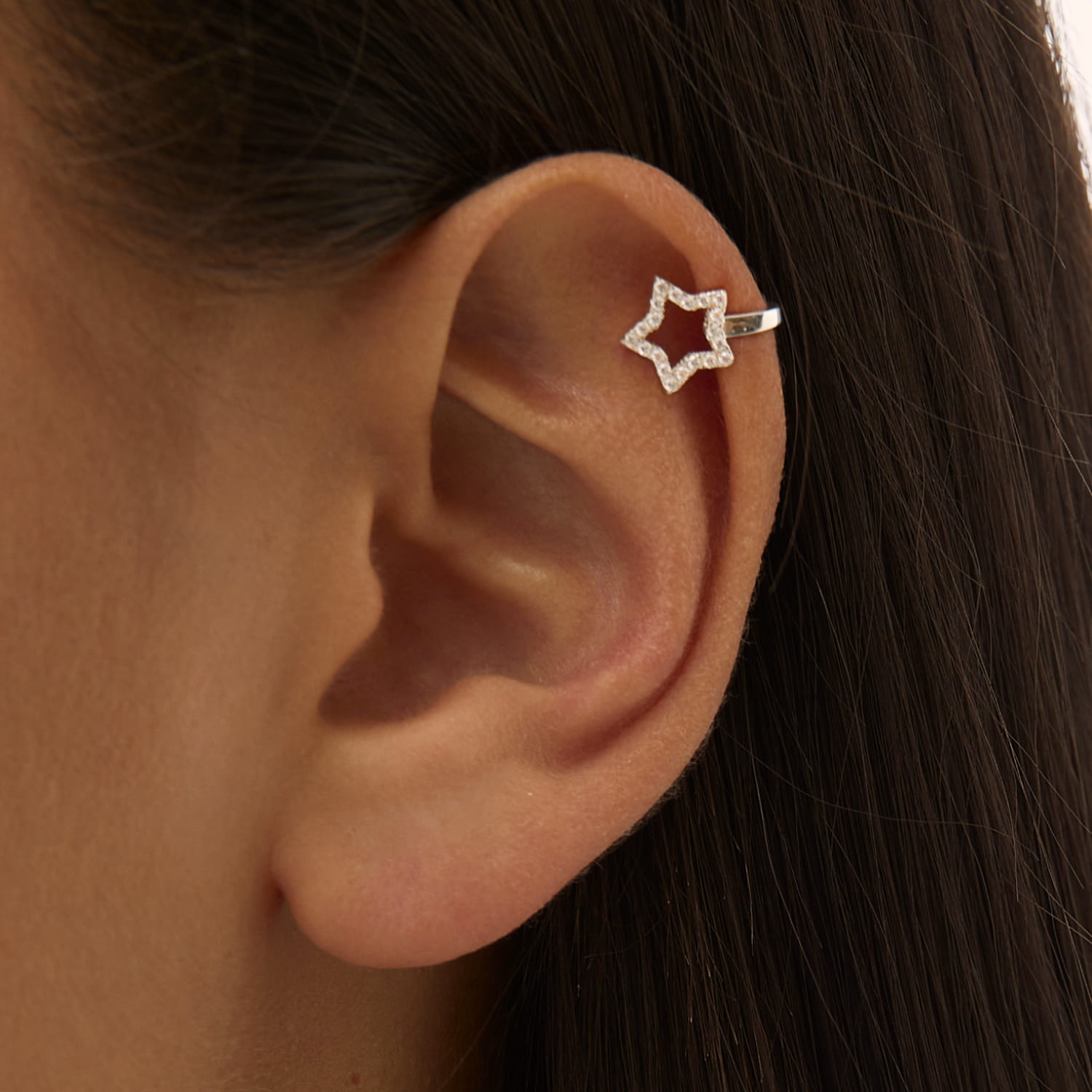 Серебряный кафф в форме звезды MIESTILO MIE