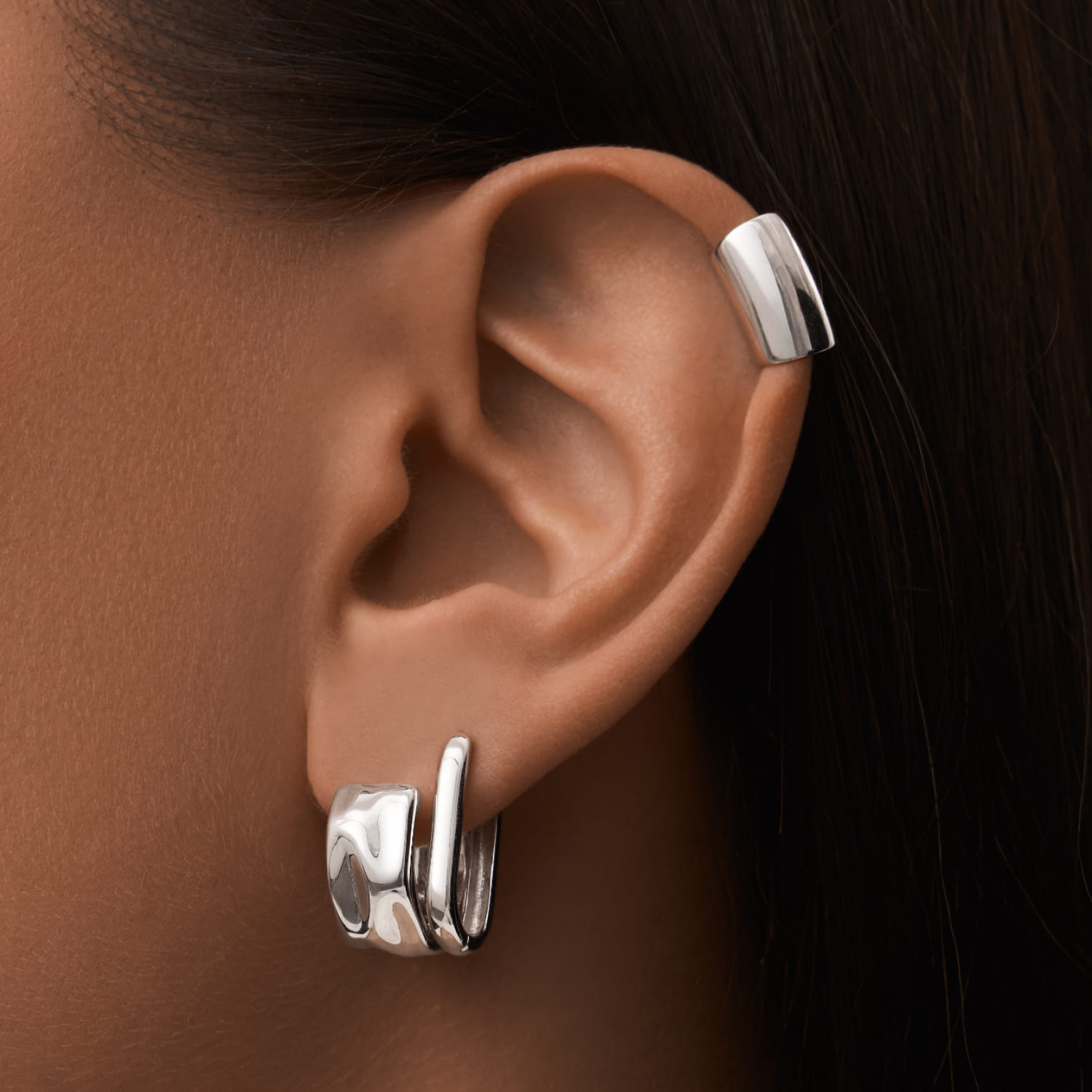 MIE Basic արծաթե ականջօղեր