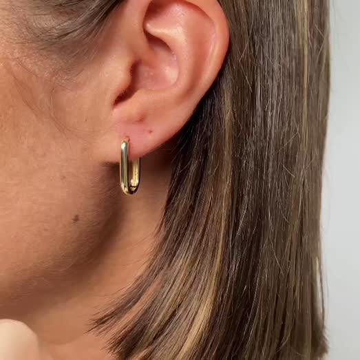 MIE Basic ոսկեջրած արծաթե ականջօղեր