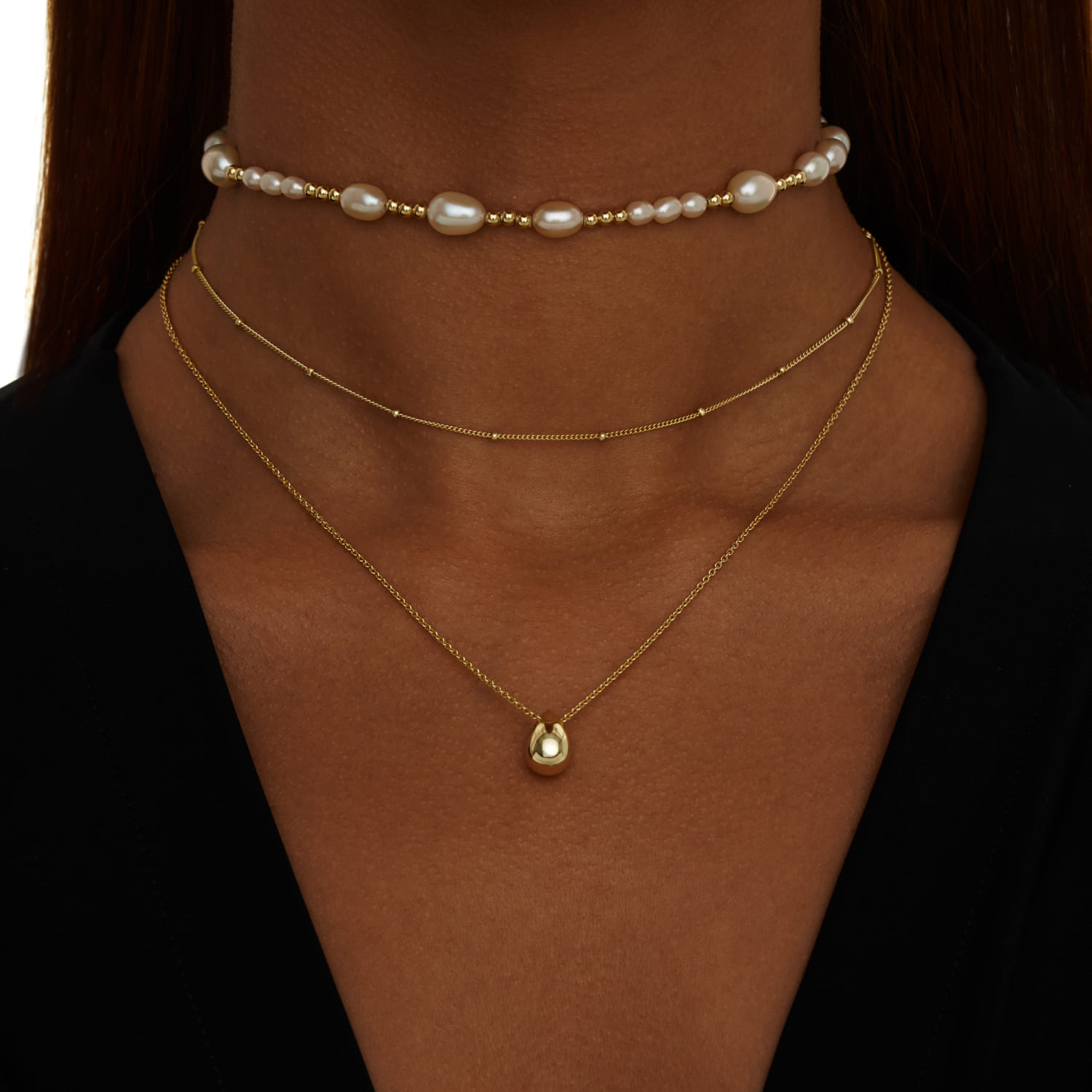 Արծաթե վզնոց՝ դեղին ոսկեզօծ MIE-ից, կախազարդով