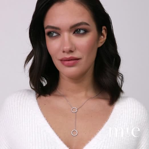 Կարգավորվող արծաթե փողկապի վզնոց MIE շրջանակներով