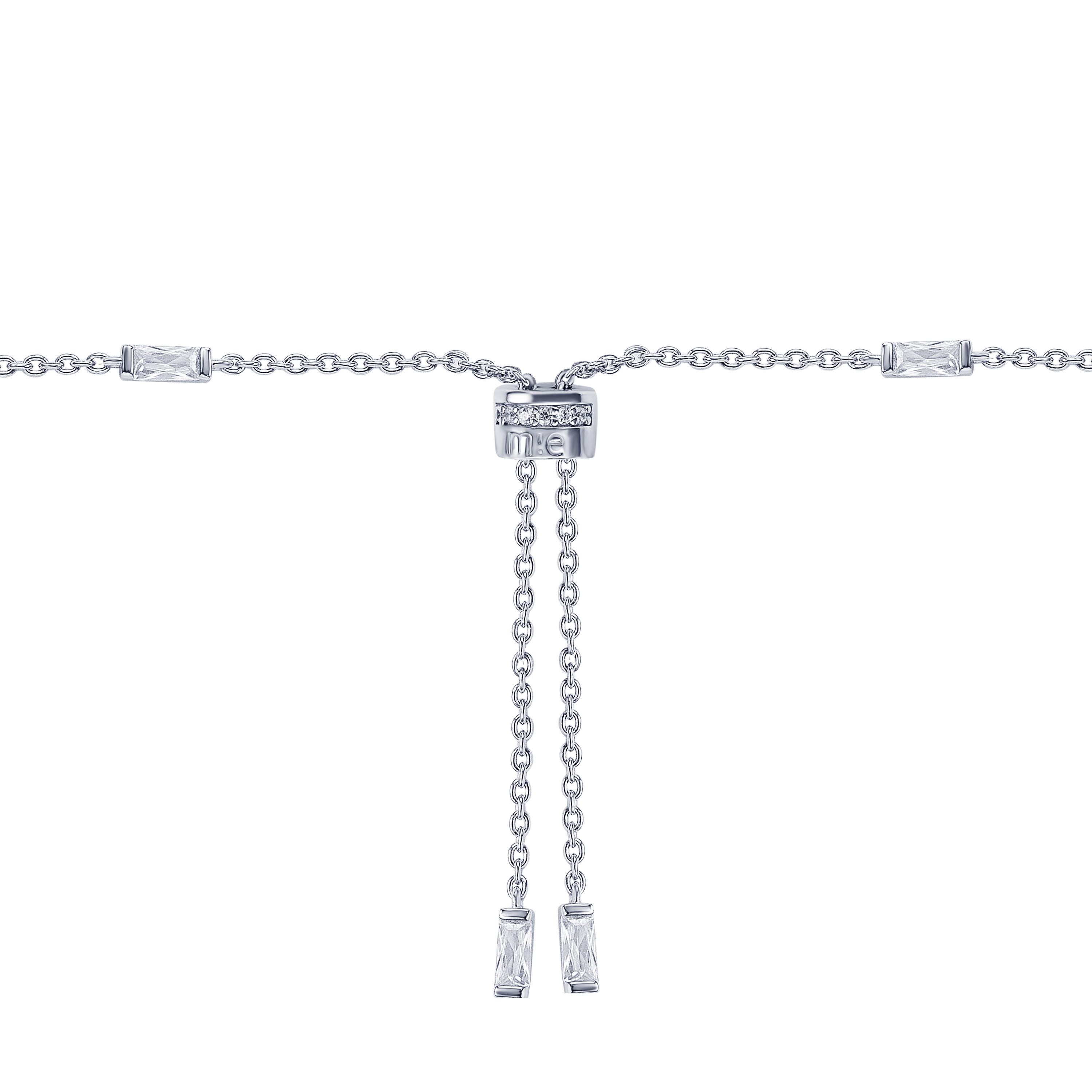 Կեսգիշերային արծաթե ապարանջան զմրուխտով MIE կապույտ խորանարդ ցիրկոնե քարով