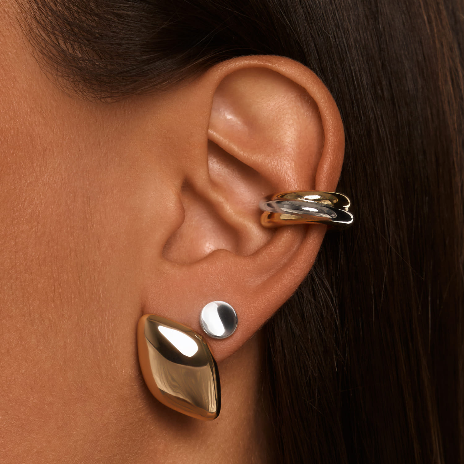 Արծաթե կլոր ականջօղեր MIE