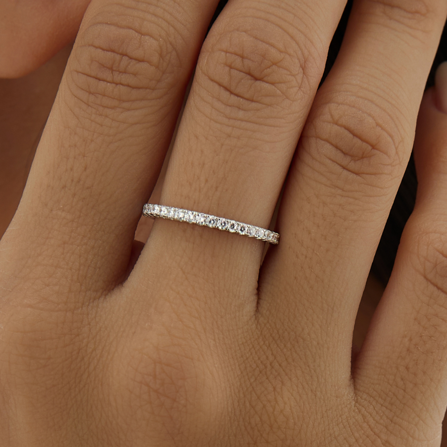 Серебряное кольцо с дорожкой фианитов MIE - фото 1