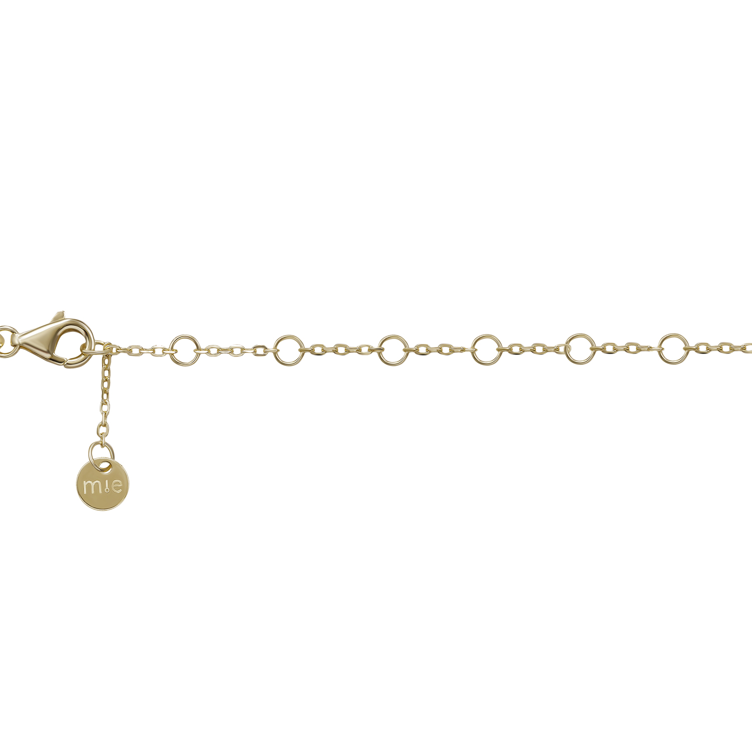 Եղիսաբեթի արծաթե վզնոց՝ խորանարդ ցիրկոնե քարերով, դեղին ոսկեջրած MIE