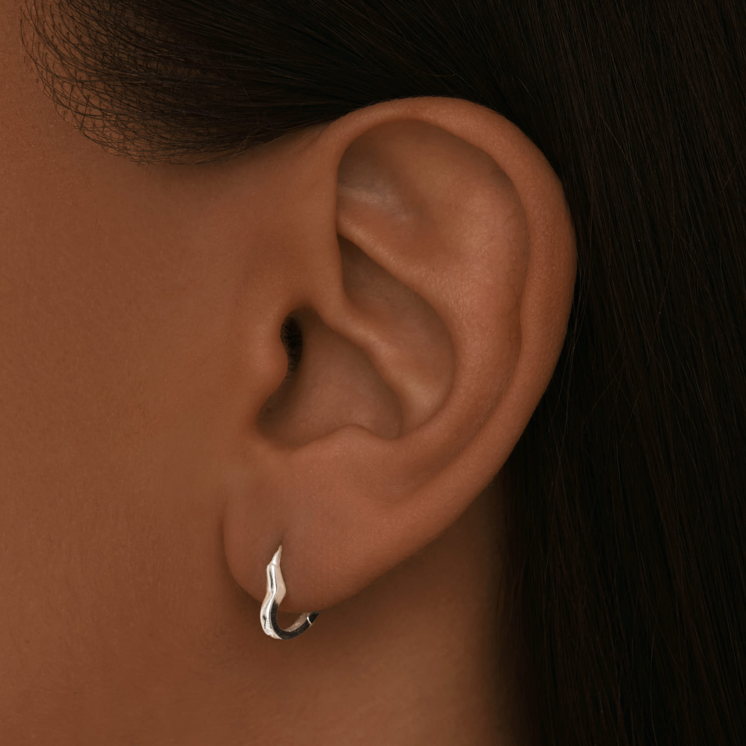 

Серебряные серьги-конго в форме сердца MIESTILO MIE