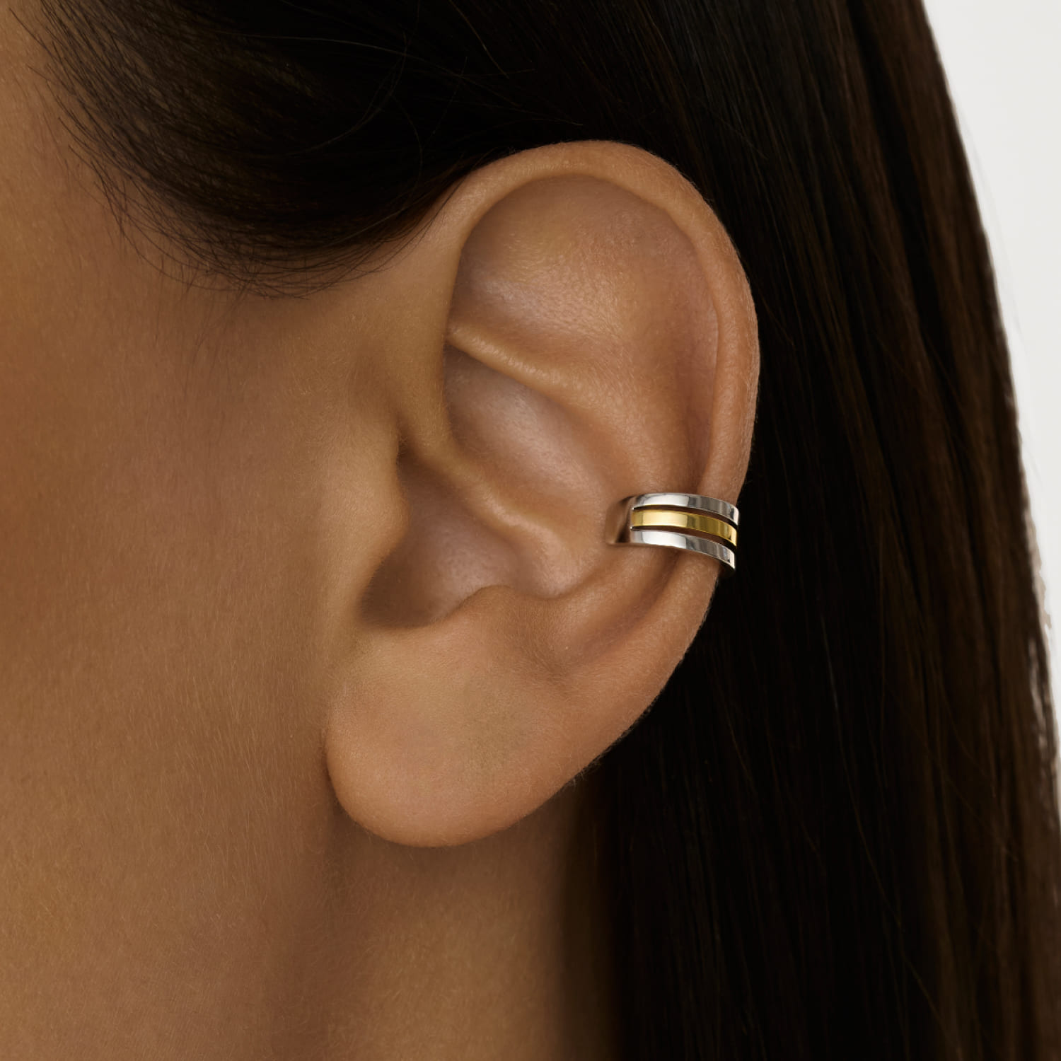 

Кафф из серебра биколор MIE