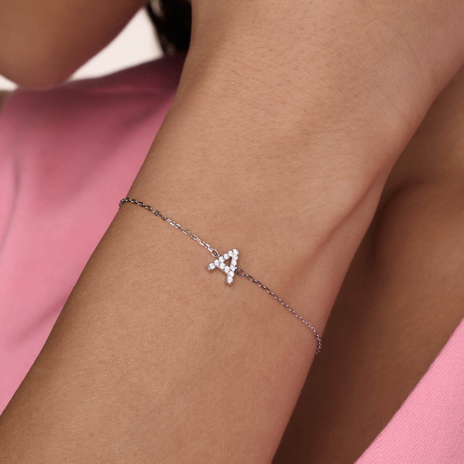 

Серебряный браслет с буквой А MIESTILO MIE