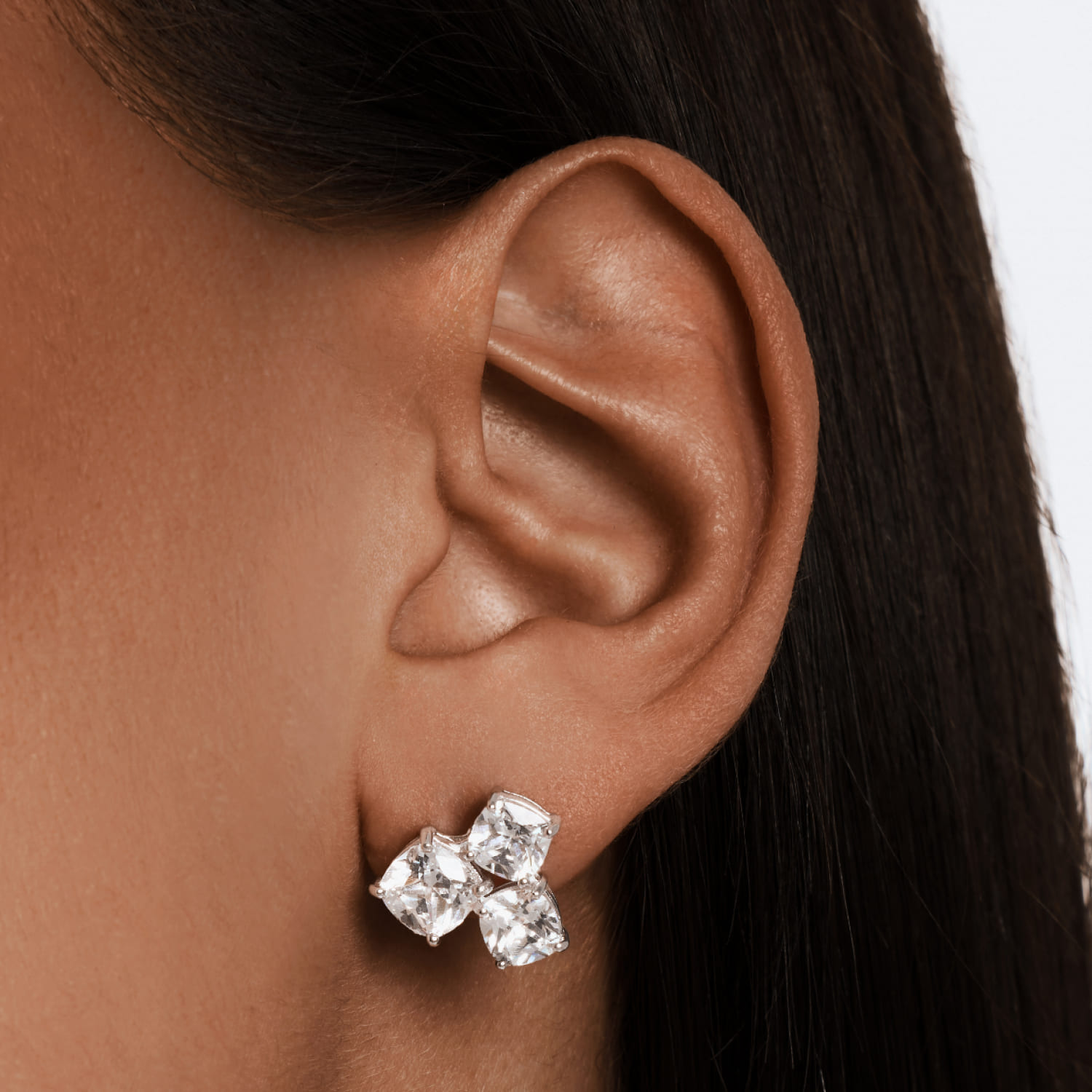 

Серебряные тройные серьги A LA RUSSE с фианитами MIE