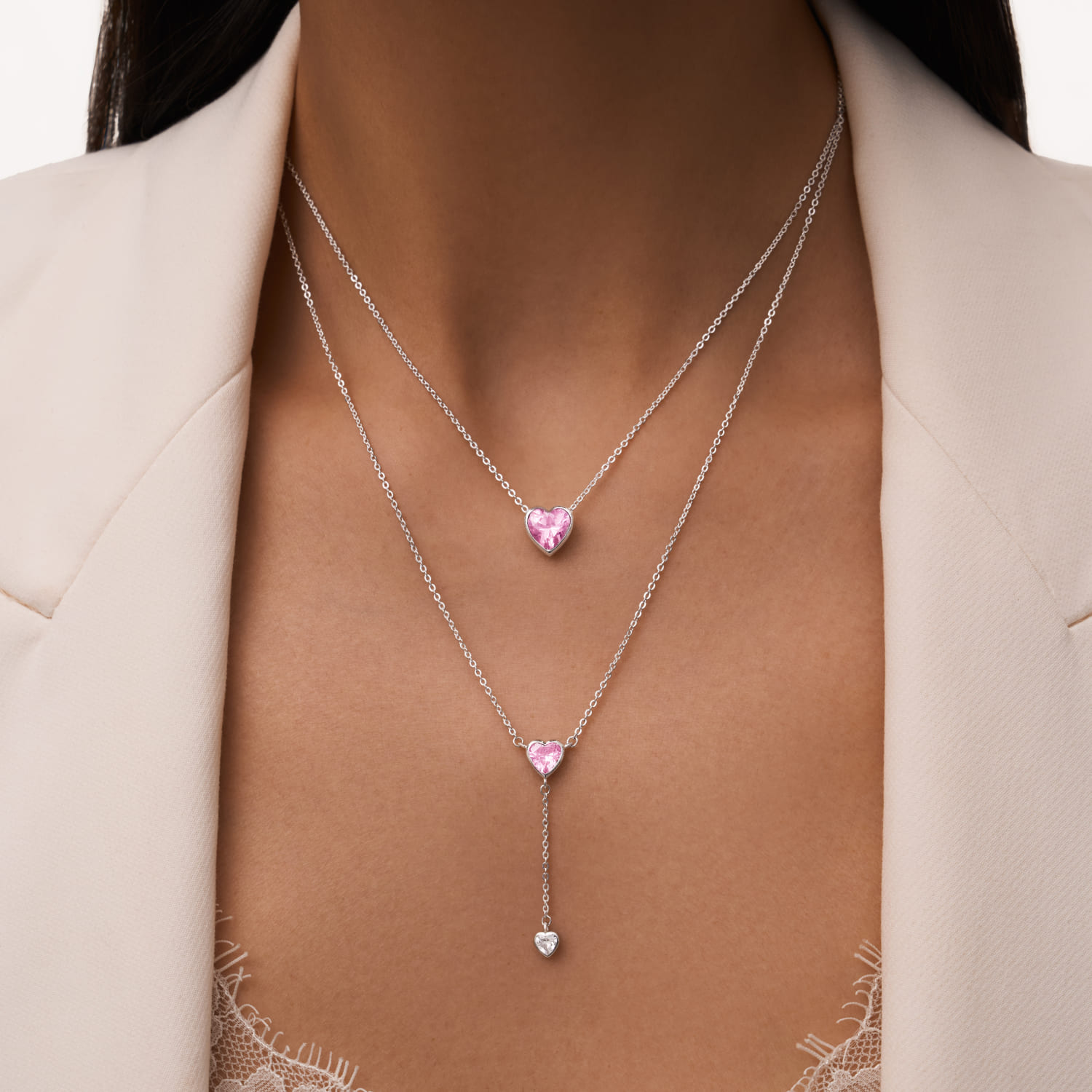 Արծաթե փողկապի վզնոց SWEETHEART MIE