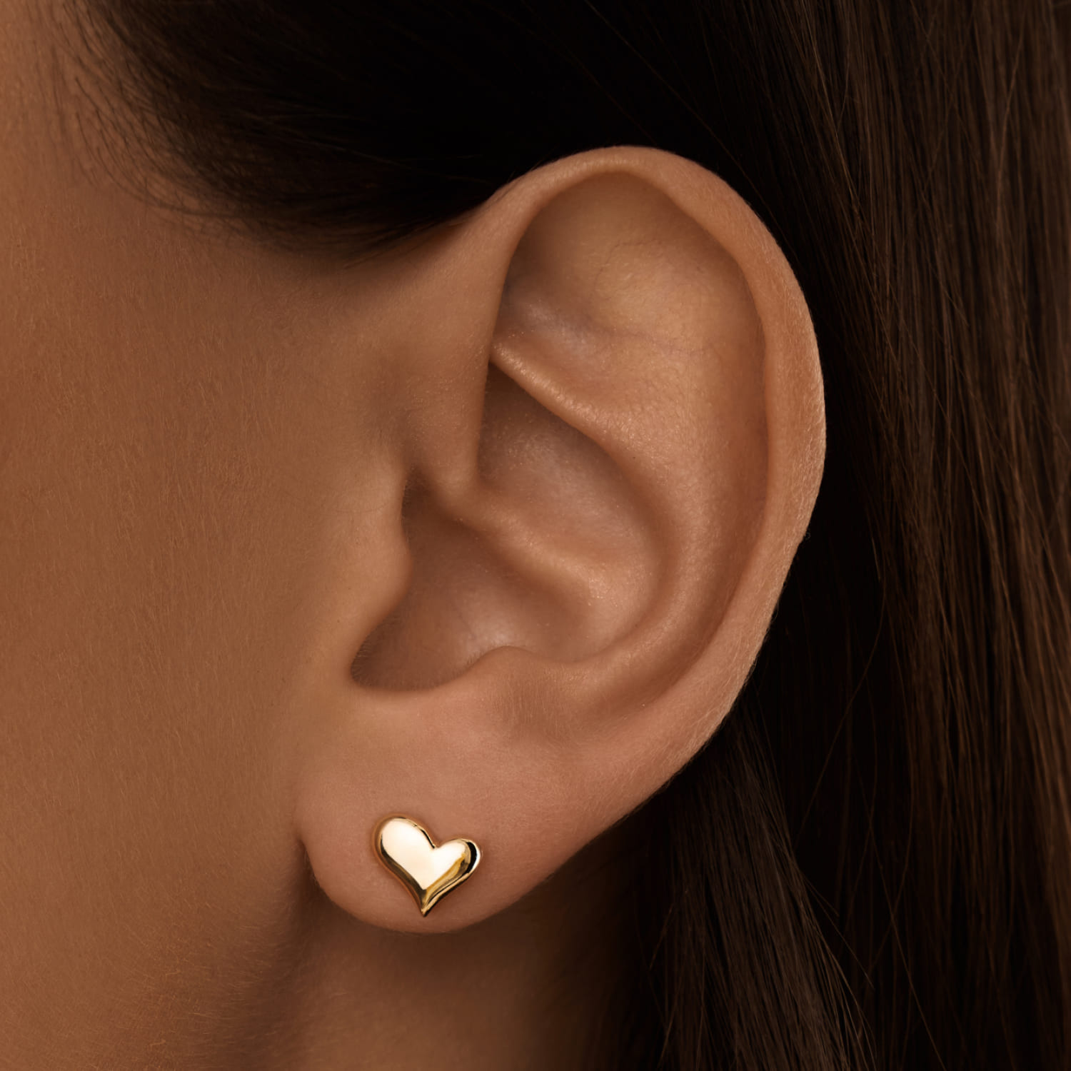 

Серебряные пусеты в форме миниатюрных сердечек с покрытием позолота MIESTILO MIE