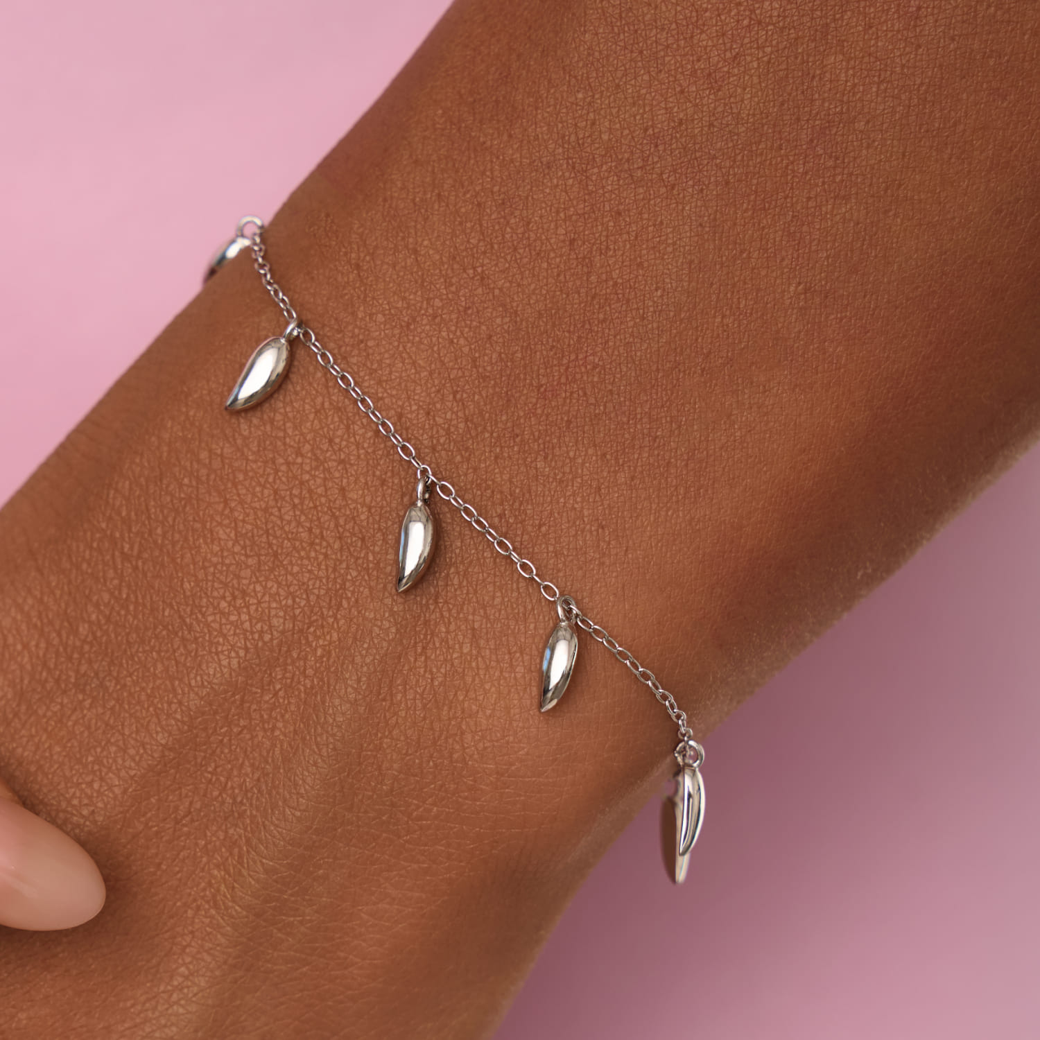 

Серебряный браслет с подвесками MIESTILO MIE