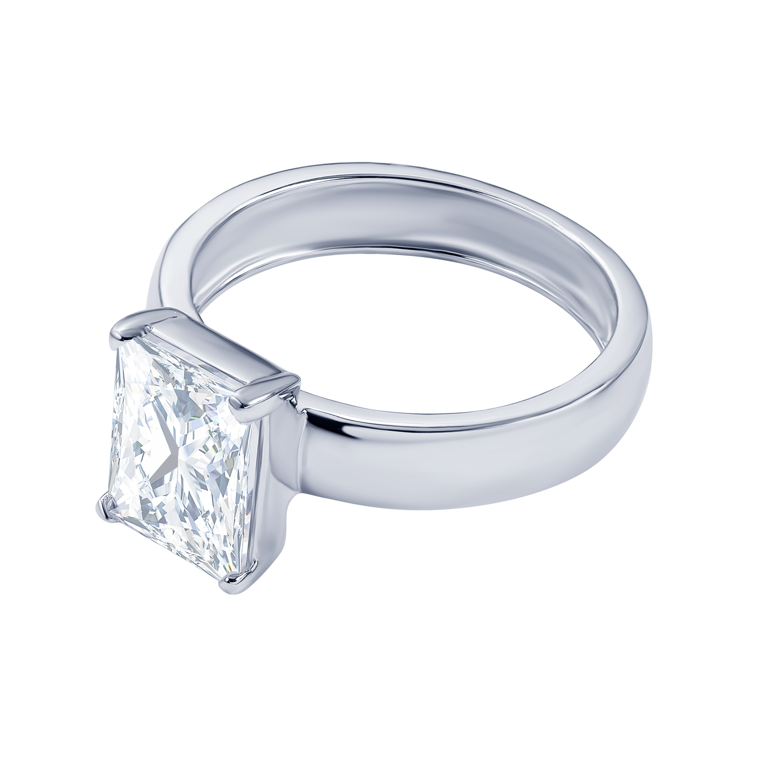Серебряное кольцо Келли с фианитом MIE