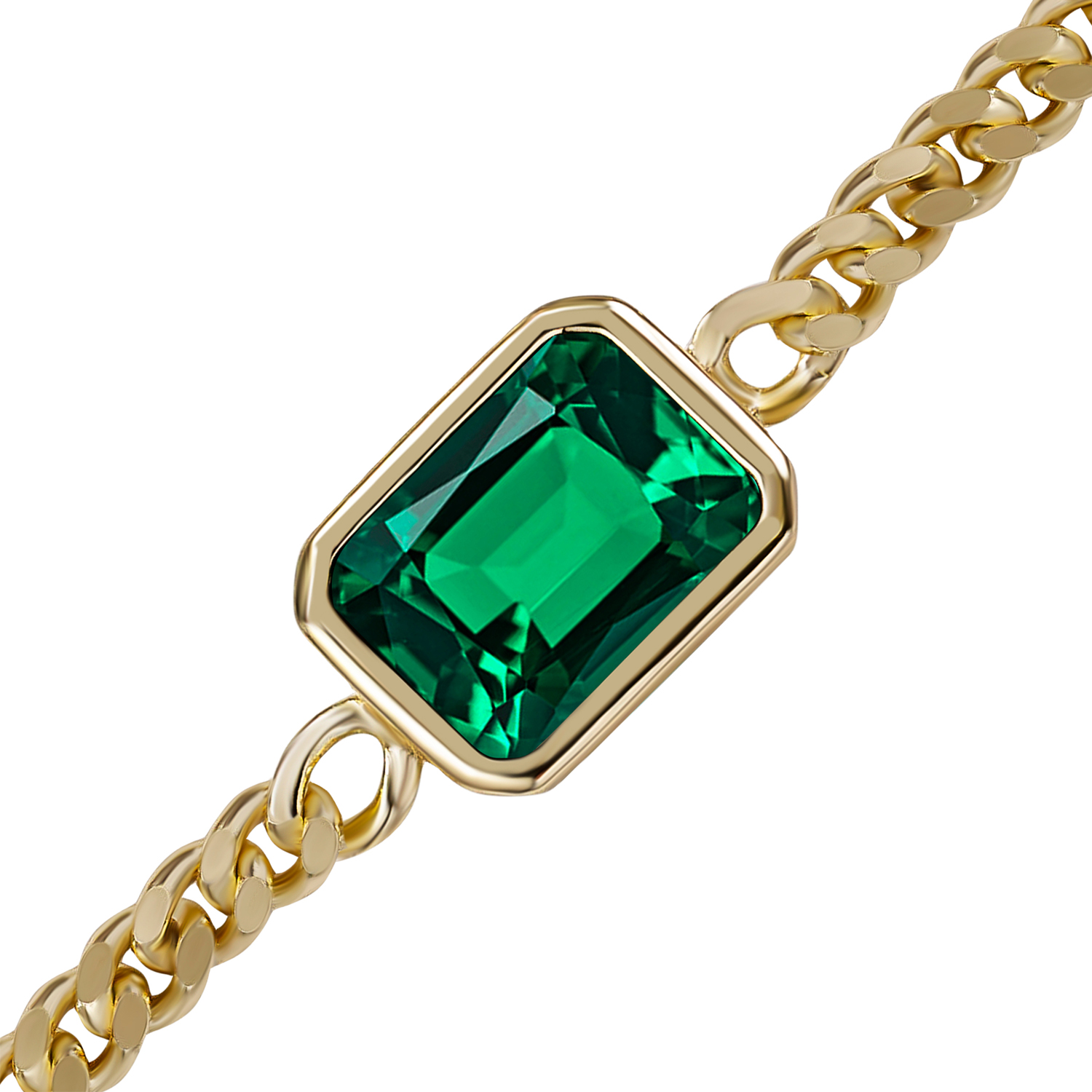 Էլիզաբեթ Արծաթե ապարանջան՝ խորանարդ ցիրկոնե քարերով, դեղին ոսկեզօծ MIE