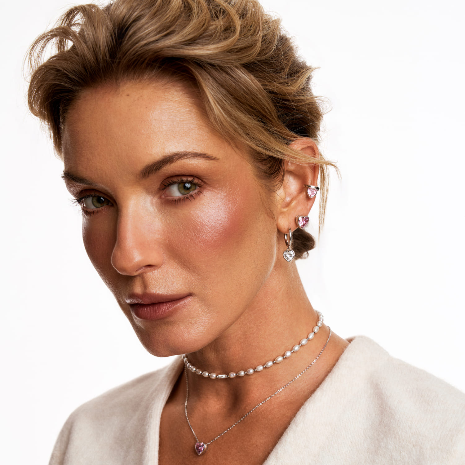 SWEETHEART արծաթե ականջօղեր MIE սրտով