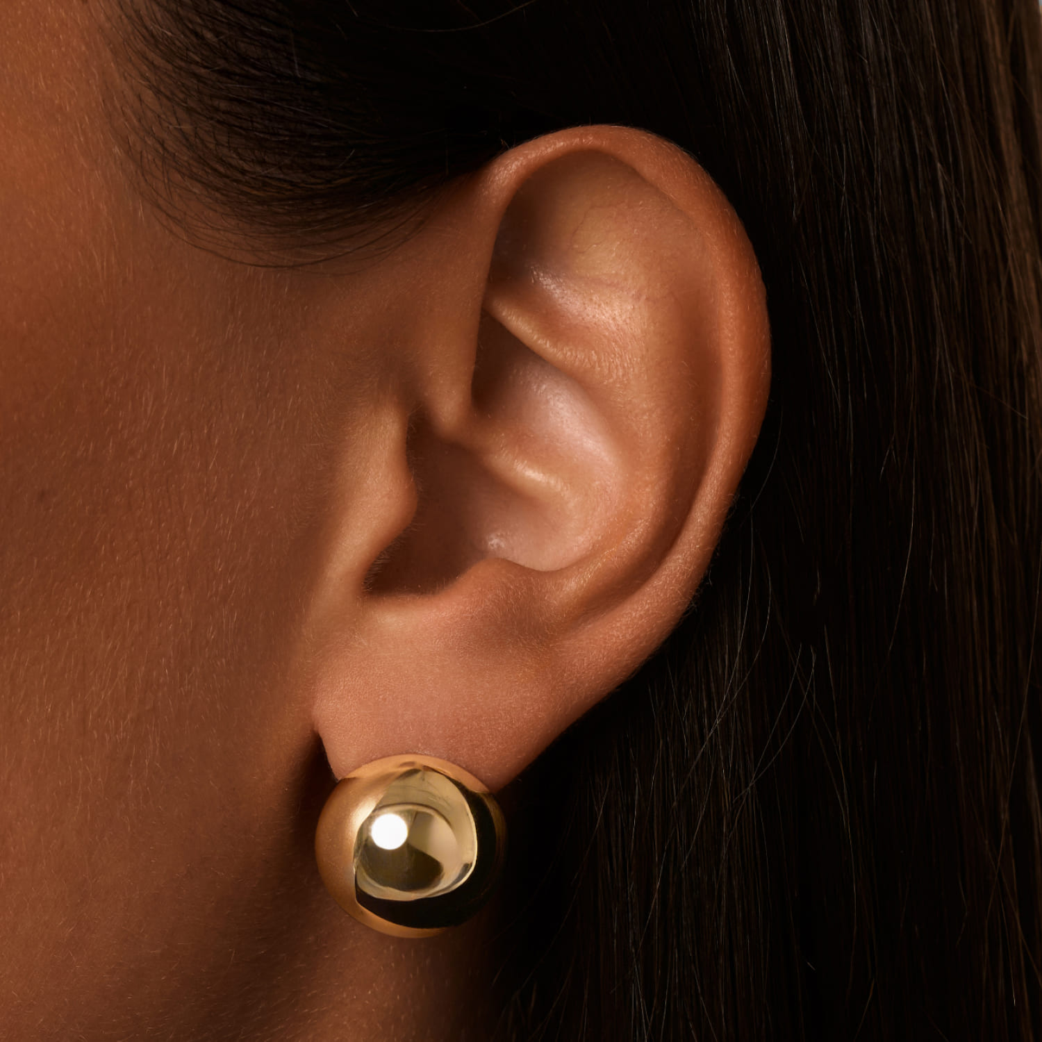 

Серьги-шары PENELOPE из серебра в покрытии желтое золото MIE