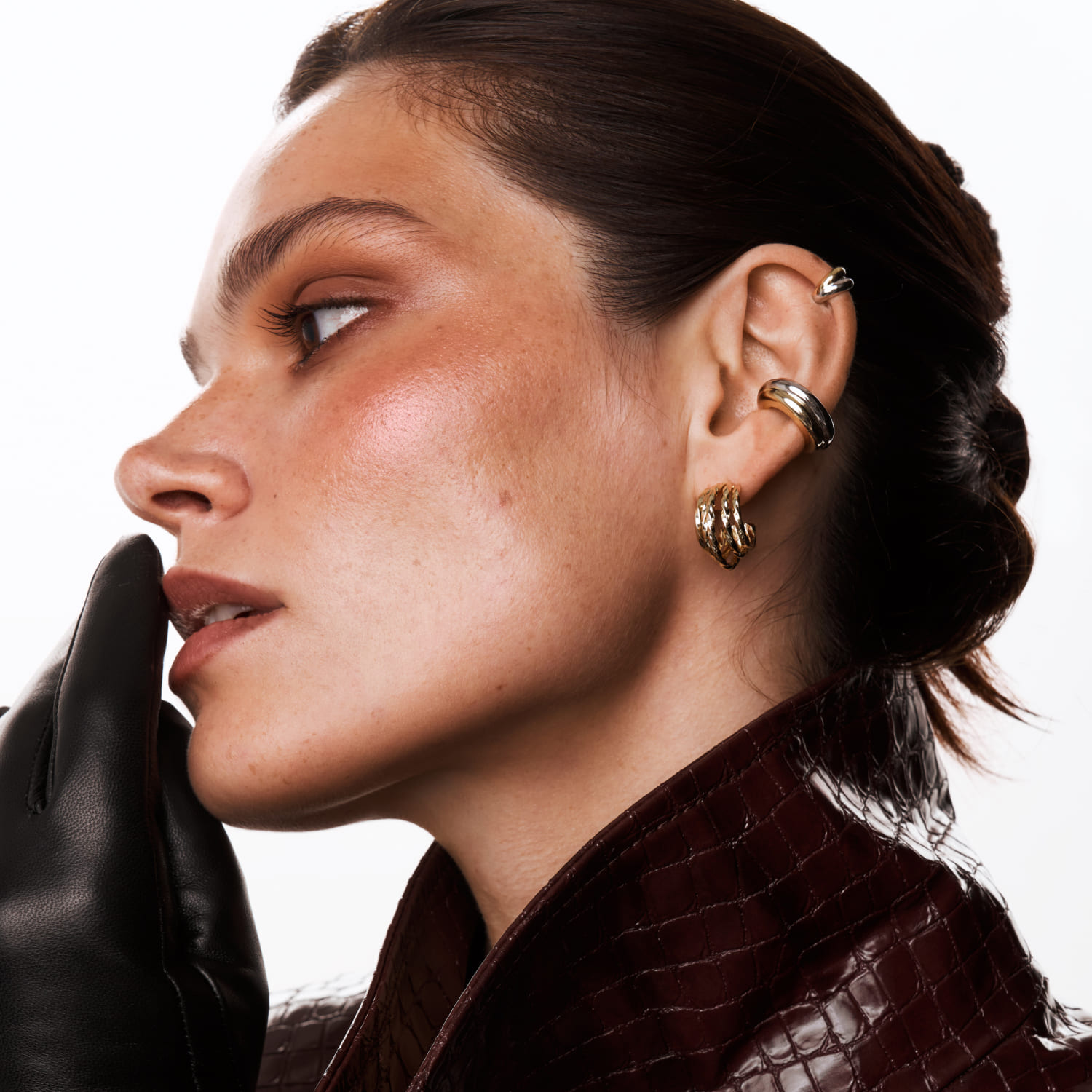 Արծաթագույն մինի երկգույն թևնոց MIE