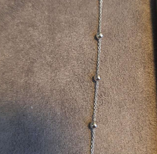 Серебряная цепочка роло гладкая с шариками Miestilo