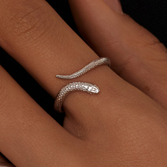 Серебряное кольцо - змея Miestilo