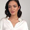 Серьги из серебра с фианитами в форме круга Miestilo