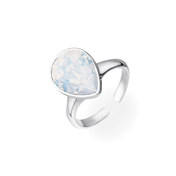 Кольцо с кристаллами Swarovski® White Opal Miestilo