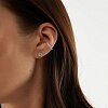 Серебряные серьги-пусеты с фианитами треугольной формы Miestilo