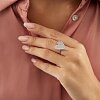 Серебряное кольцо "Сердце" с фианитами Miestilo