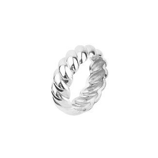 Витое кольцо из серебра без вставок Miestilo