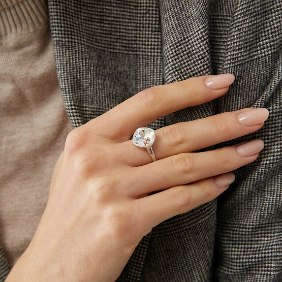 Серебряное кольцо с кристаллами Swarovski® Crystal Miestilo