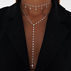 Колье-галстук из серебра с крестом и фианитами Miestilo