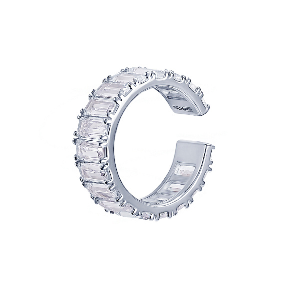 Серебряное кольцо с фианитами Baguette Miestilo