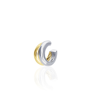Серебряный кафф мини биколор Miestilo