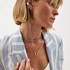 Длинный кафф из серебра с цепями Miestilo