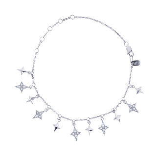 Лимитированный браслет из серебра со звёздами и фианитами Галактика Miestilo