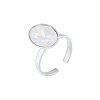 Серебряное кольцо с кристаллами Swarovski® White Opal