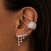 Серебряные серьги-клаймберы с подвесками из фианитов Miestilo