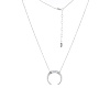 Серебряное колье в виде луны Miestilo