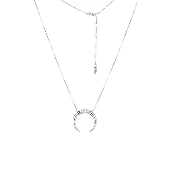 Серебряное колье в виде луны Miestilo