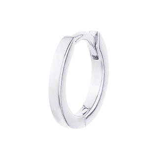 Моносерьга кольцо без вставок из серебра 10мм Miestilo