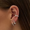 Серебряные серьги-кольца с фианитами Miestilo