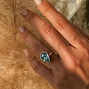 Серебряное кольцо с кристаллами Swarovski® AquamarineMiestilo