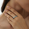 Кольцо с голубым кварцем из серебраMiestilo