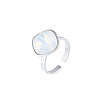 Серебряное кольцо с кристаллами Swarovski® White Opal Miestilo