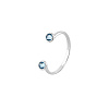Серебряное тонкое кольцо с голубыми кристаллами Swarovski® Miestilo